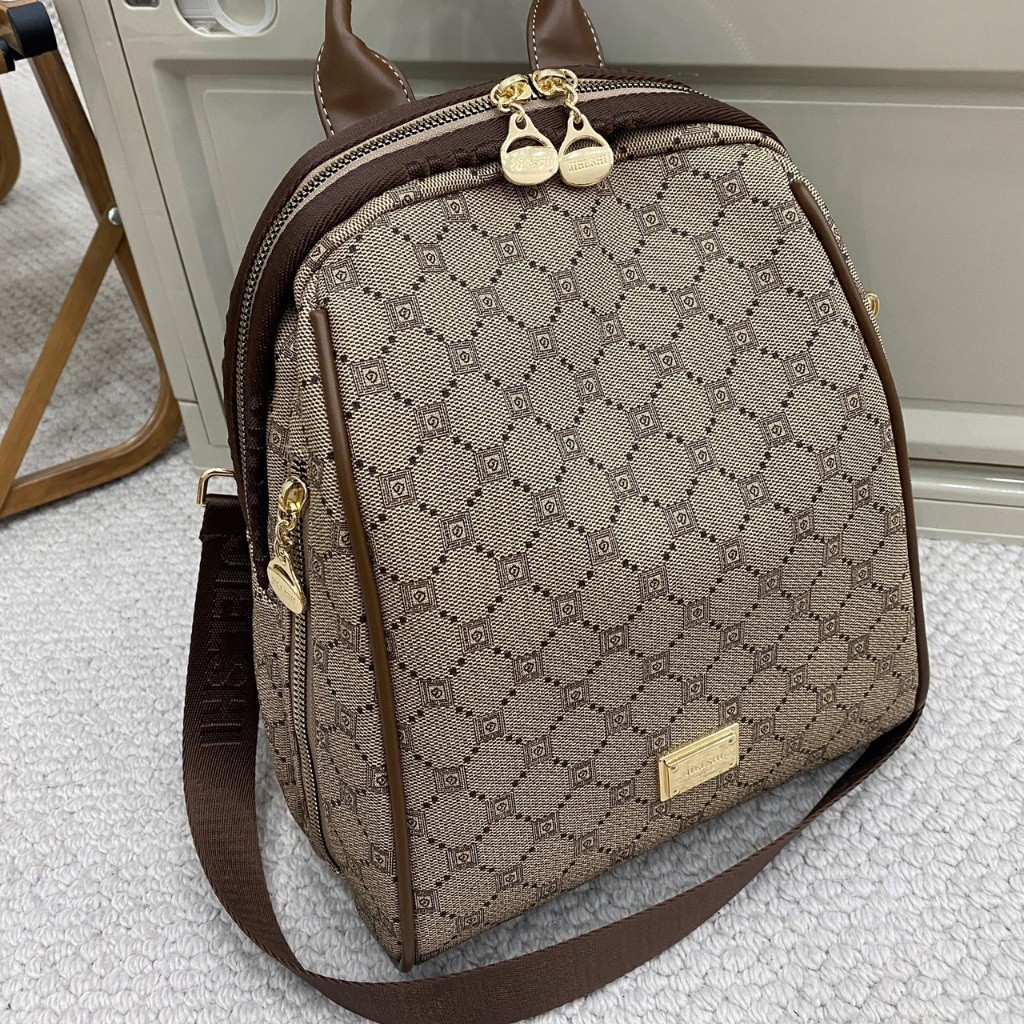 Original Tas Andin - Tas Ransel Wanita Backpack PU Leather Premium Terbaru Muat Buku Tulis Biasa Dom