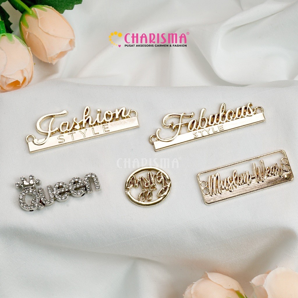 

Charisma Label Plat Besi Motif 6 - Label Tag Besi / Plat Hijab Logo / Aksesoris Fashion