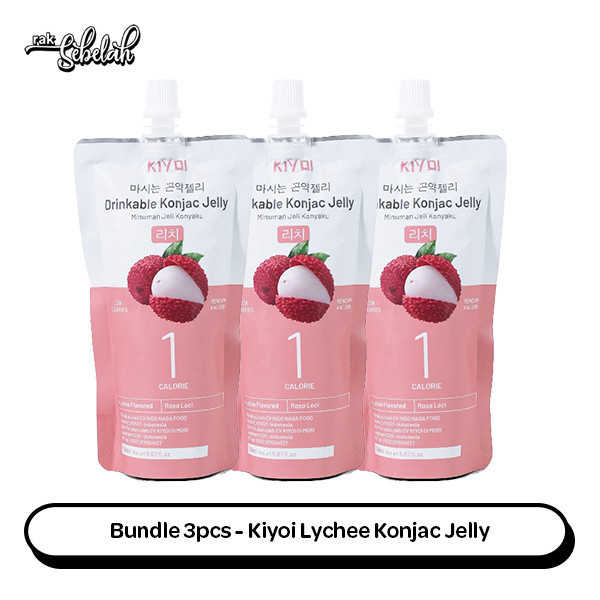 

Bundle 3pcs KIYOI Lychee Konjac Jelly 150ml - Pouch Ready to Drink Sugar Free Vegan | Minuman Siap Minum | Tanpa Gula Tambahan