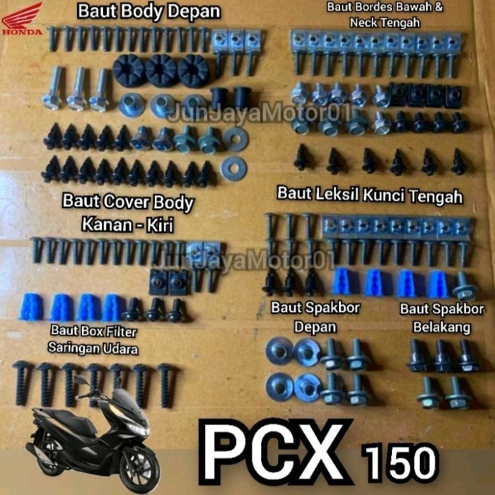 baut lengkap full set body Honda PCX 150 - baut full body Honda PCX