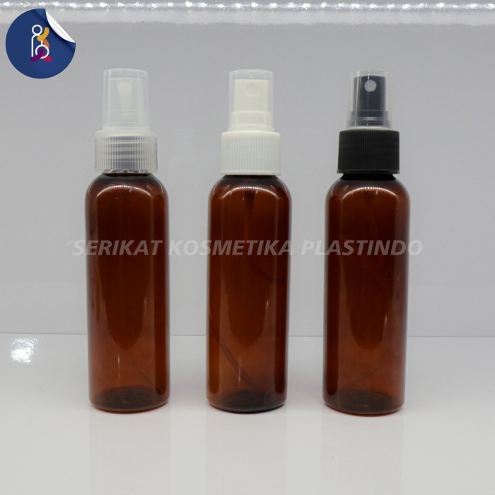 BOTOL 100ML AMBER SPRAY CLEAR PUTIH HITAM 100 ML SPRAY PET AMBER COKELAT