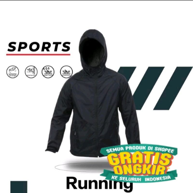 JKET PRIA WANITA JKET RUNING JKET OLAHRAGA LARI JKET SPEDA JKET LIPAT JKET PARASUT JKET LIPAT OLAHRA