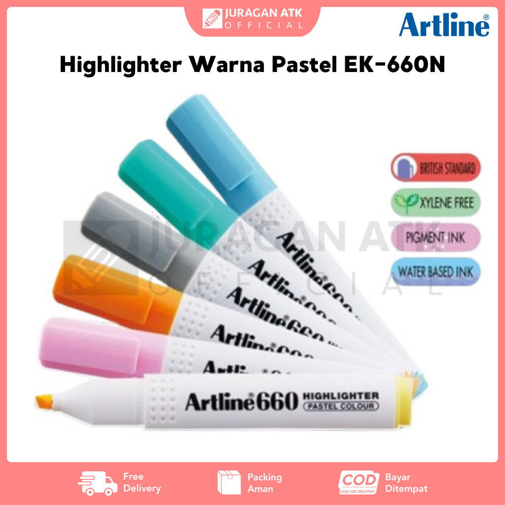 

Highlighter Artline Warna Pastel EK-660N