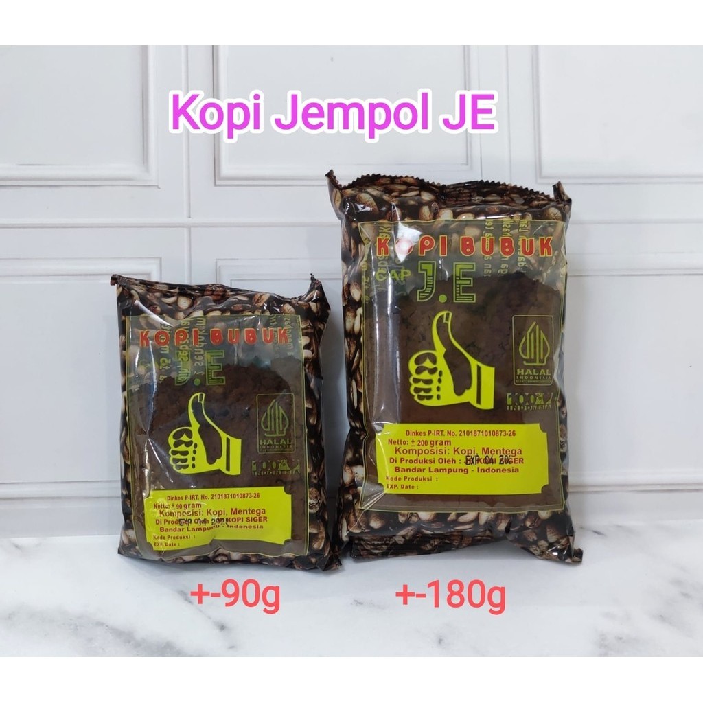 

Kopi Jempol JE Robusta Bubuk Asli Lampung