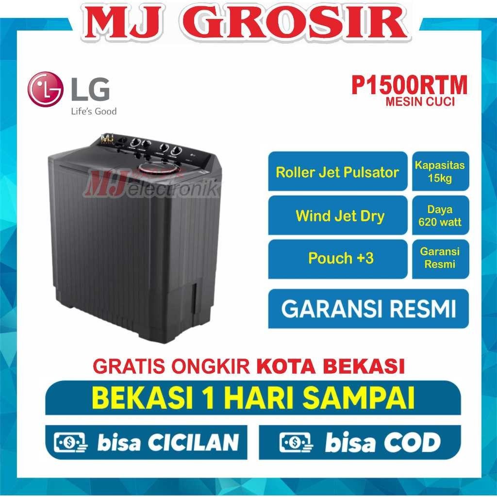 MESIN CUCI LG P 1500 RTM 15KG 2 TABUNG P1500RTM KAPASITAS BESAR