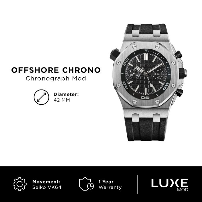 Seiko Royal Oak Offshore Black Chronograph VK64