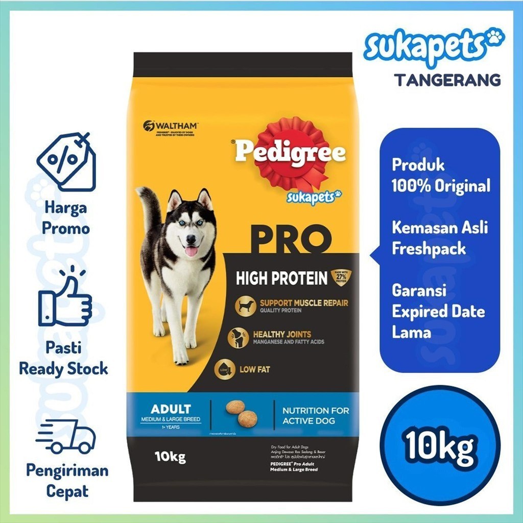 Pedigree Pro High Protein Adult Medium & Large Breed 10kg