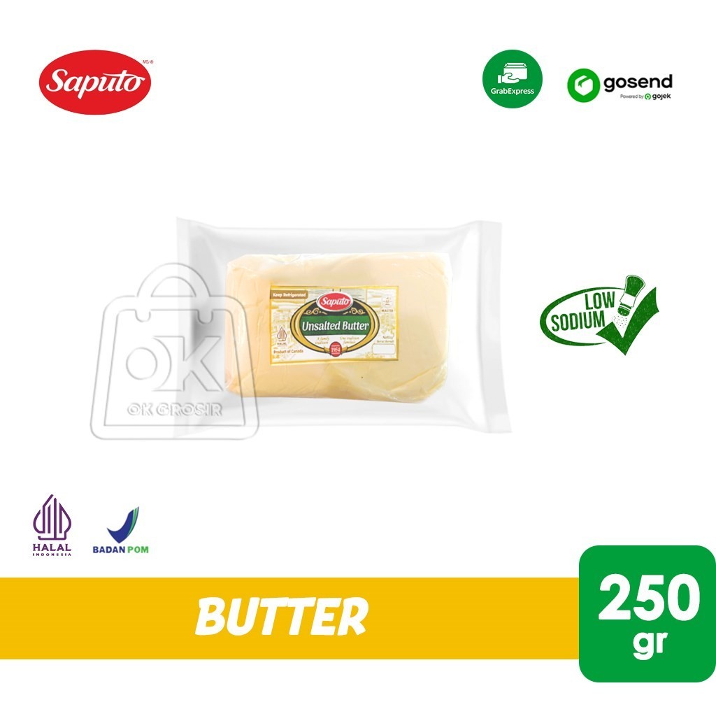 

Mentega Tawar Unsalted Butter SAPUTO 250gr (KHUSUS INSTANT)