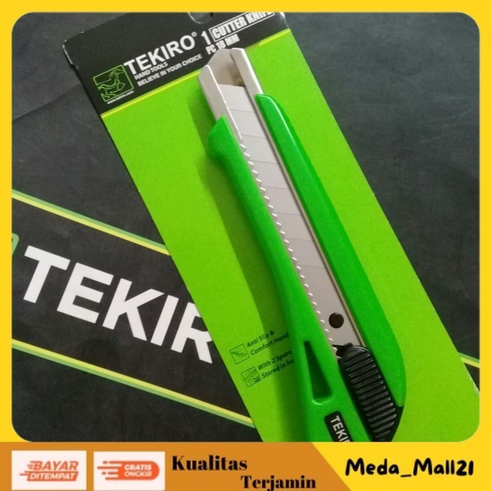 

[MALL21] DISKON Pisau Cutter Besar Tekiro 18 mm Cutter Knife "BAYAR DI TEMPAT