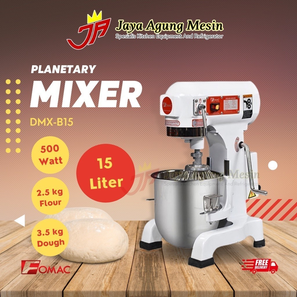 PROMO SPESIAL Planetary Mixer Fomac DMX-B15/Mixer Roti 15 liter/ Mixer Fomac 15 liter/ Mikser Roti B