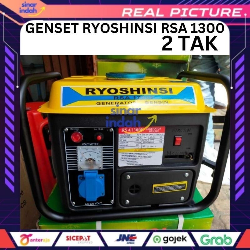 RSA1300F MESIN GENSET GENERATOR LISTRIK 2TAK 2 TAK 750 WATT RYOSHINSI