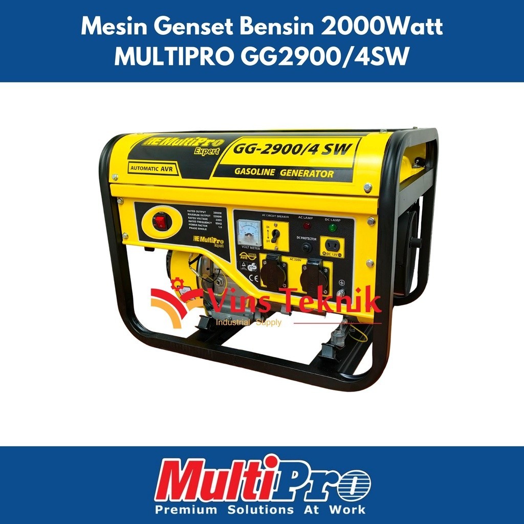 Mesin Genset Bensin gasoline Multipro GG2900/4SW Multipro GG 2900/4 SW