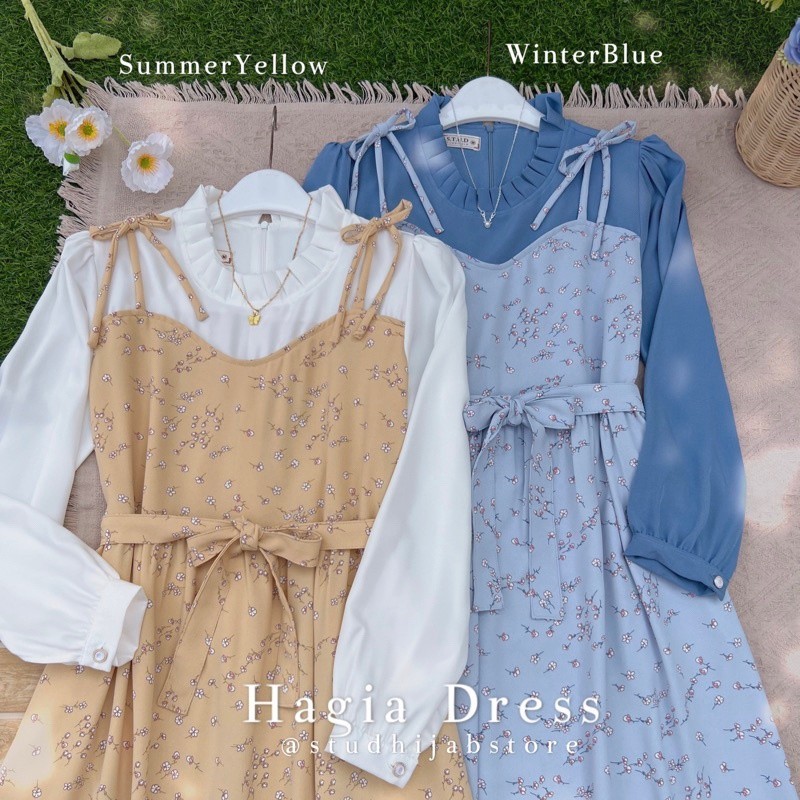 Hagia Overall Dress Gamis Bunga Hagia