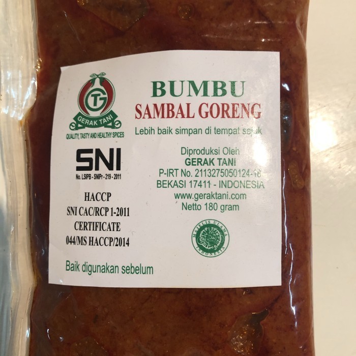 

*Best Promo*~ sukron_86 Bumbu Gerak Tani Sambal Goreng 180gr