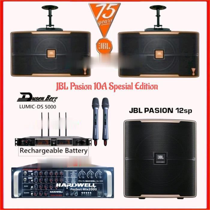 Paket Karaoke JBL Pasion 10 A / Sub JBL Pasion 12 SP / Mic Dusenberg Lumic Original