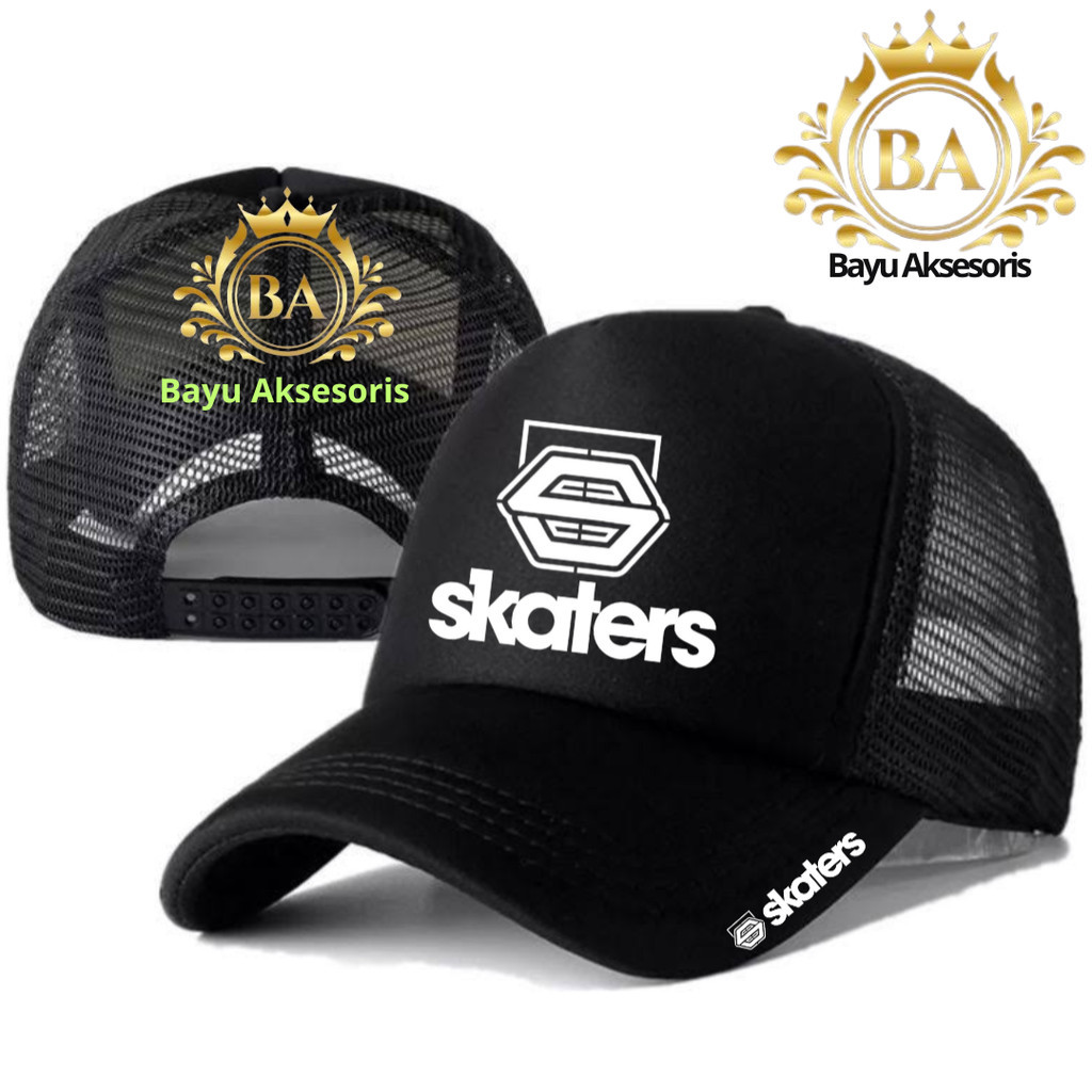 Bayu Aksesoris  Topi Trucker SKATERS - Topi Distro SKATERS Logo - Topi SKATERS Premium - Topi Pria D