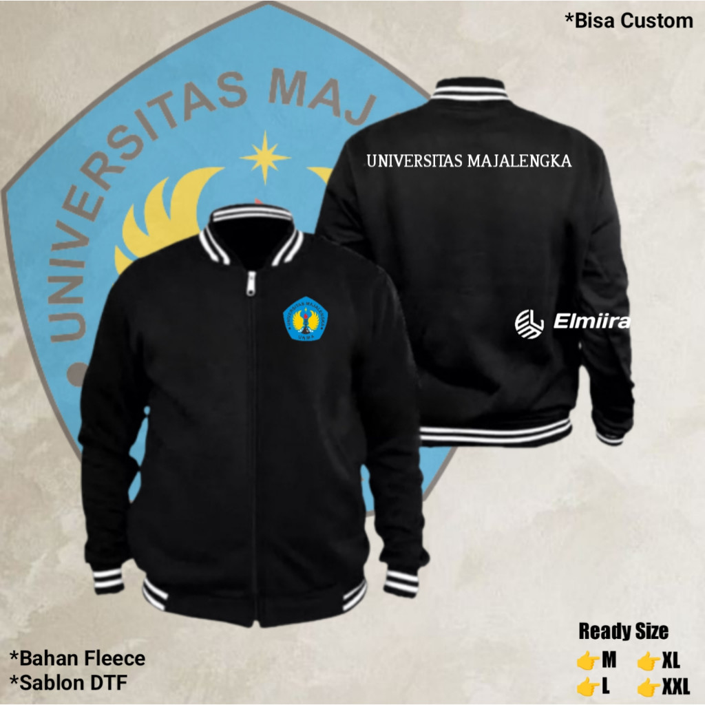 Jaket UNIVERSITAS MAJALENGKA Varsity Jaket Universitas Custom