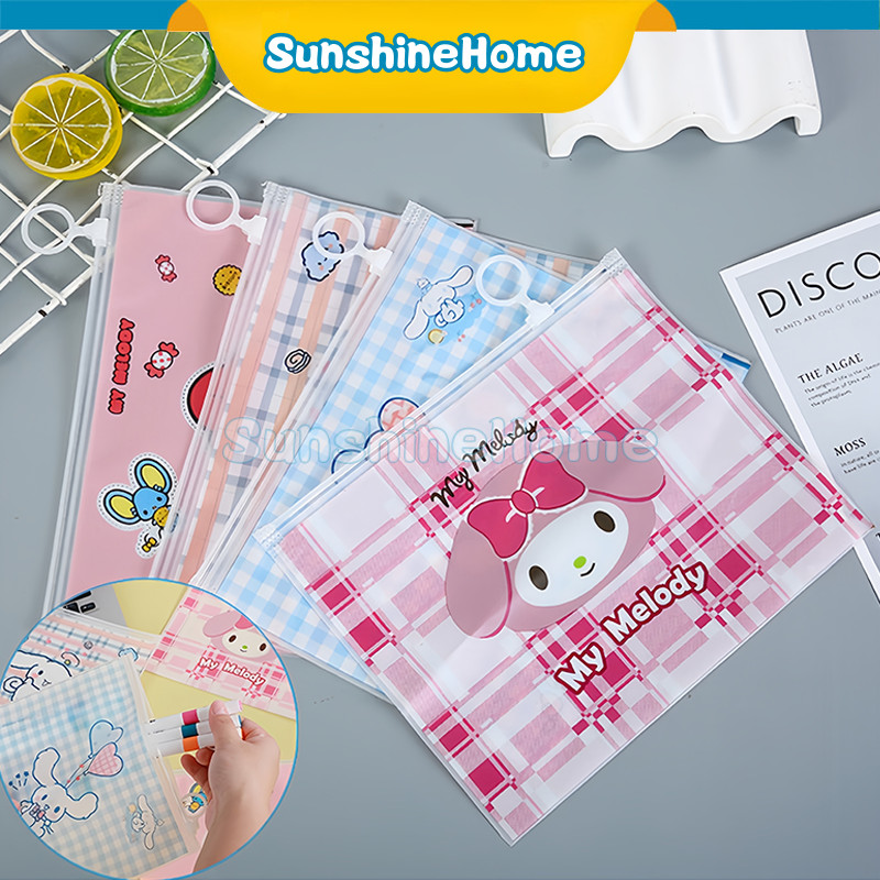 

SH Zipper Stationary Bag Multifungsi / Motif Sanrio Melody Monroll / Tempat Pensil Sanrio / Pouch Zipper Sanrio