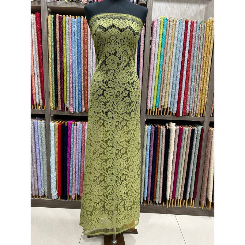 Brukat Bakal Kain Kebaya semi prancis fatmawati katun cord