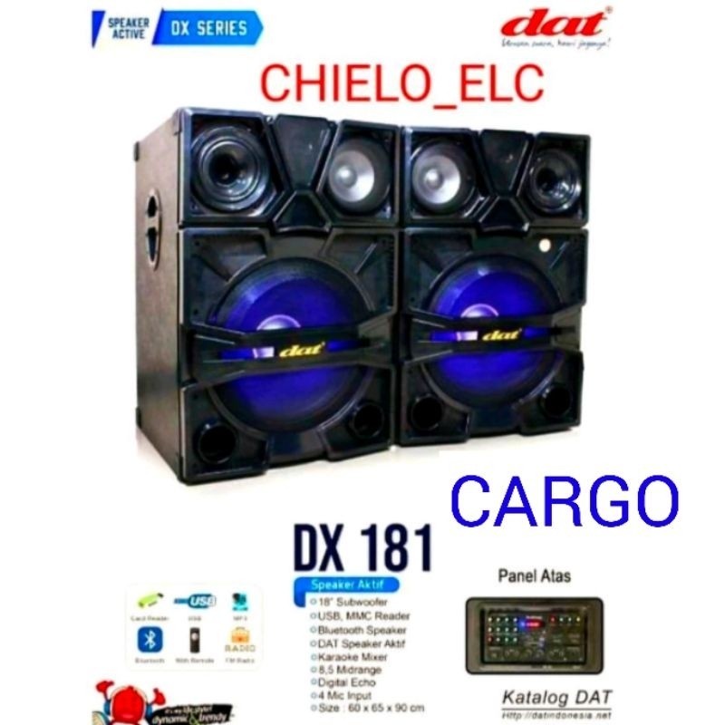 SPEAKER AKTIF DAT DX181 DAT 18 INCH DX 181 ( VIA KARGO)