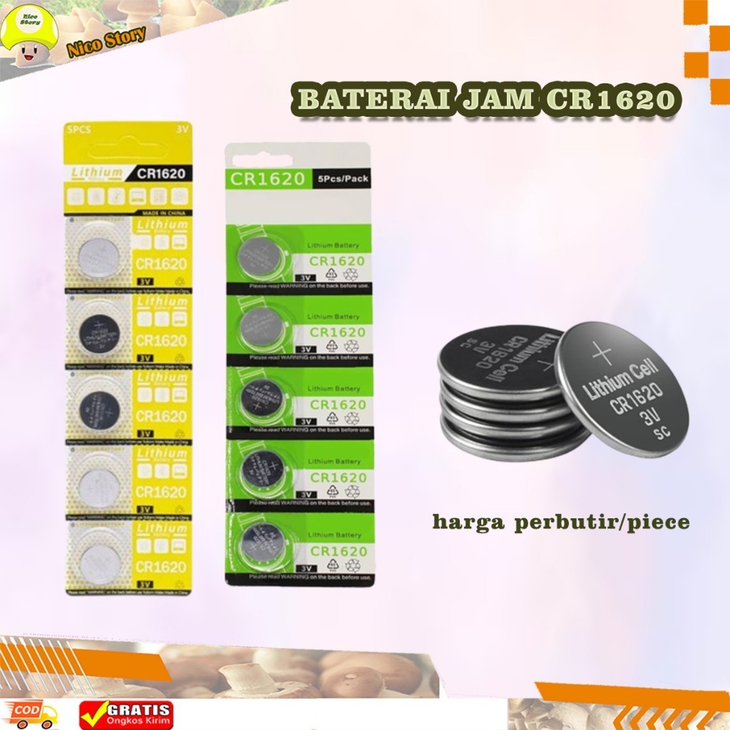 (NCS) BATREI BATRE BATERAI JAM ORIGINAL CR1620 / CR-1620 / CR 1620
