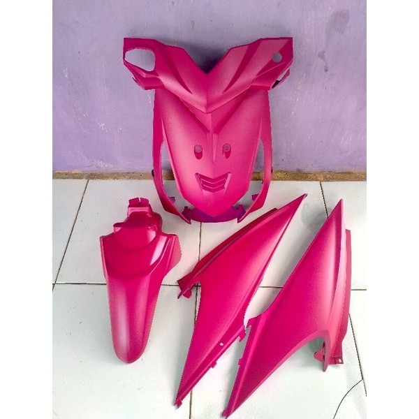 Cover full bodi halus Honda beat karbu pink ping candy doff tahun 2010-2012 (CAT DUCO KOMPRESOR)