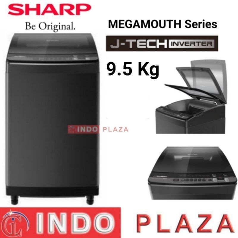 MESIN CUCI SHARP 1 TABUNG INVERTER ESM-9500XT 9.5 KG MEGAMOUTH SERIES 2.0