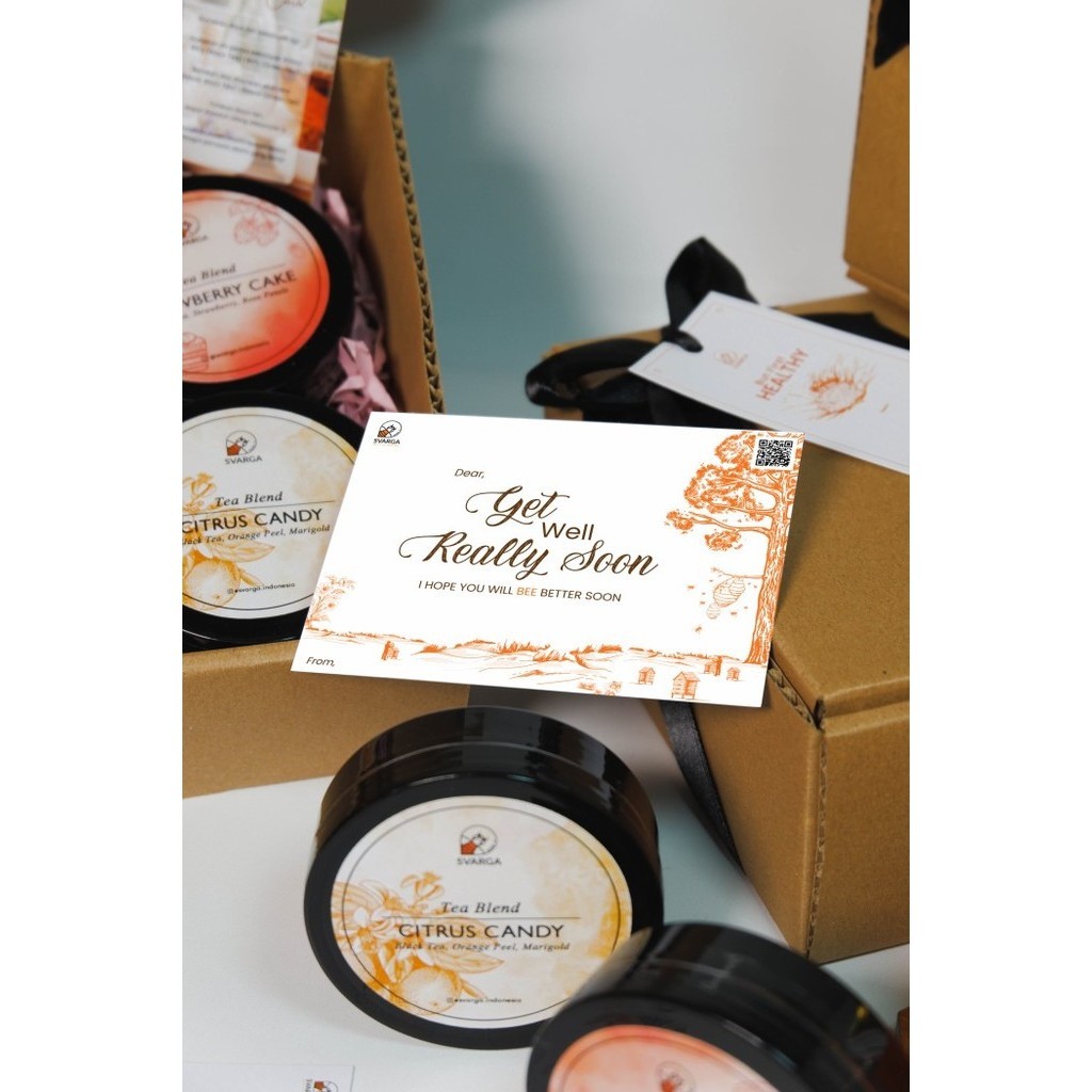 

(NEW) -Hampers Parcel Gift Box Eksklusif - Artisan Honey & Tea Blend Svarga A - Gws