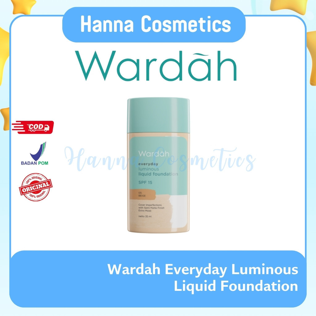 Wardah Everyday Luminous Liquid Foundation - Alas Bedak Cair Dengan Hasil Matte Natural