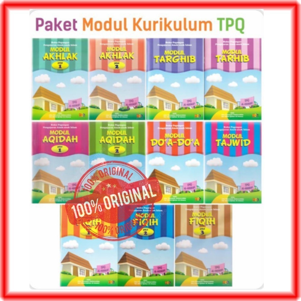 Modul TPQ TPA Madrasah Diniyah Aqidah Akhlak Doa Fiqih Tajwid Targhib Tarhib HAS