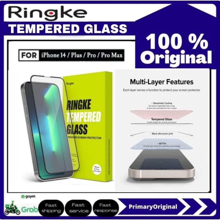 Tempered Glass iPhone 14 Pro Max 14 Pro Ringke Full Tempered Glass