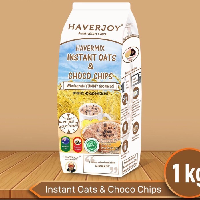 

[Terbaru] Haverjoy Havermout Instant & Choco Chips 1KG / Havermix Oats