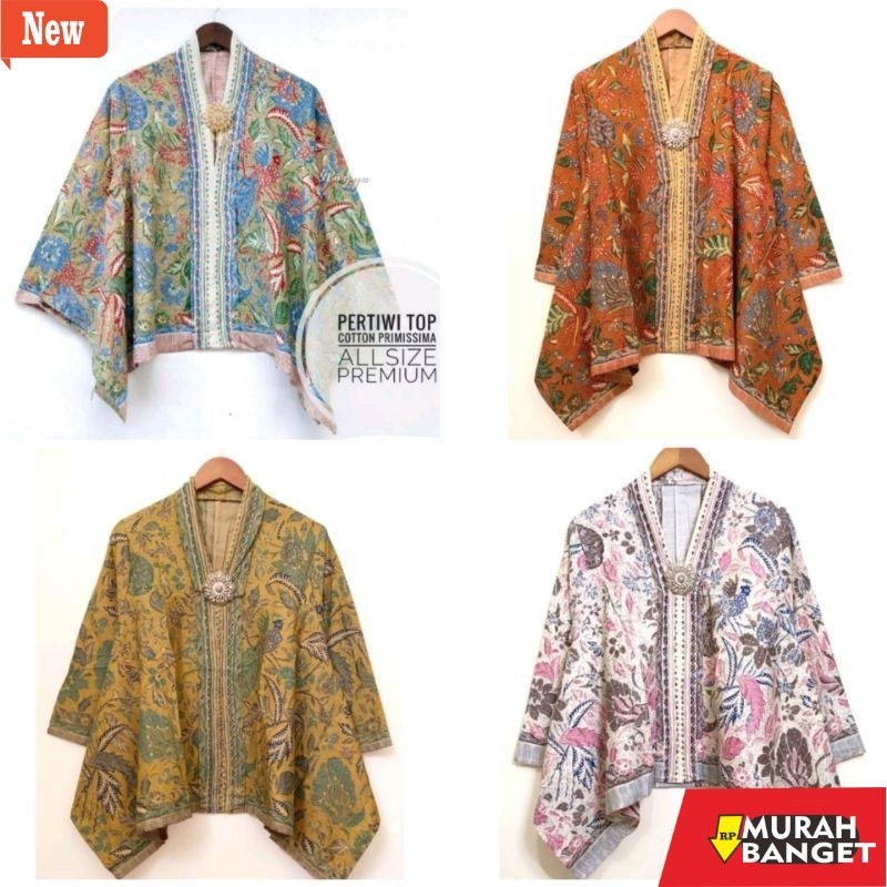 Blouse Wanita Kekinian ATASAN BLOUSE BATIK KARTINI TIGA NEGERI
