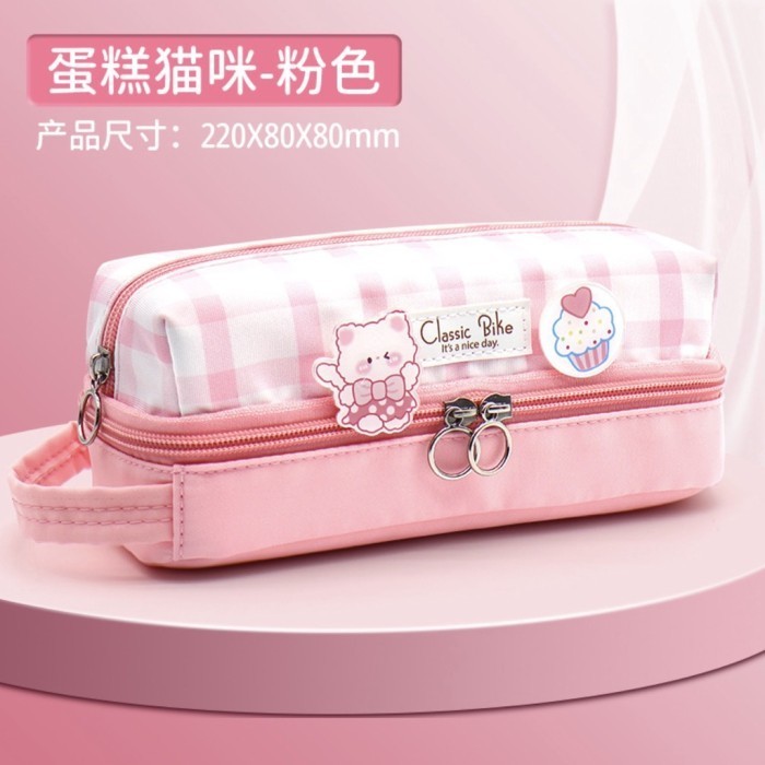 

✨LARIS✨ -tempat pensil anak sekolah cewek tempat pen estetik pencil case pita - Purple