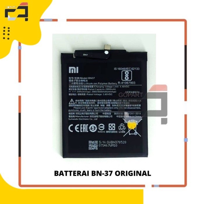 BATRE XIAOMI REDMI 6 / REDMI 6 A ORI - BN37