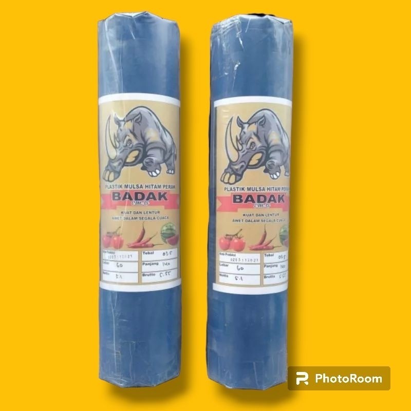 RAJA TANI Plastik Mulsa plastik Pertanian Hitam perak 1roll isi 5 kg ukuran Lebar 120cm x  Panjang 1