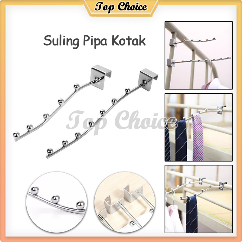 Suling Pipa Kotak 5 Titik/7 Titik / Hook Hanger Gantungan Baju / Suling Pipa Kotak