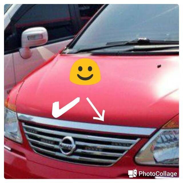 Promo Sticker stiker kap mesin chrome NISSAN SERENA C24