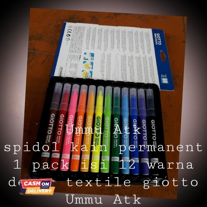 

✨LARIS✨ -Decor textile gioto permanet ink. spidol kain harga 12 warna 494900