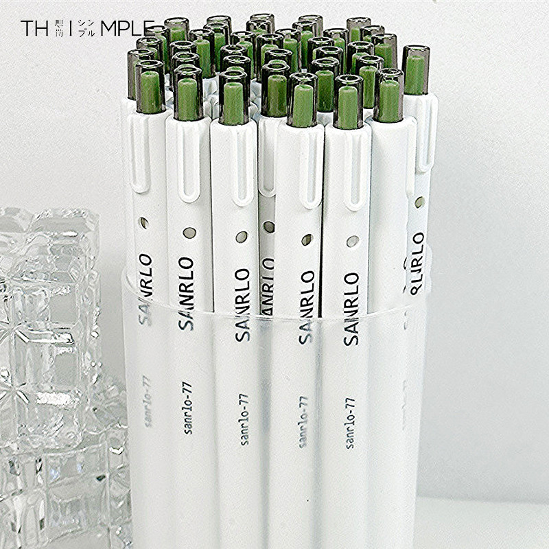 

Gelpen 0.5mm Pulpen Pena gel hijau melati hitam warna - Thimple