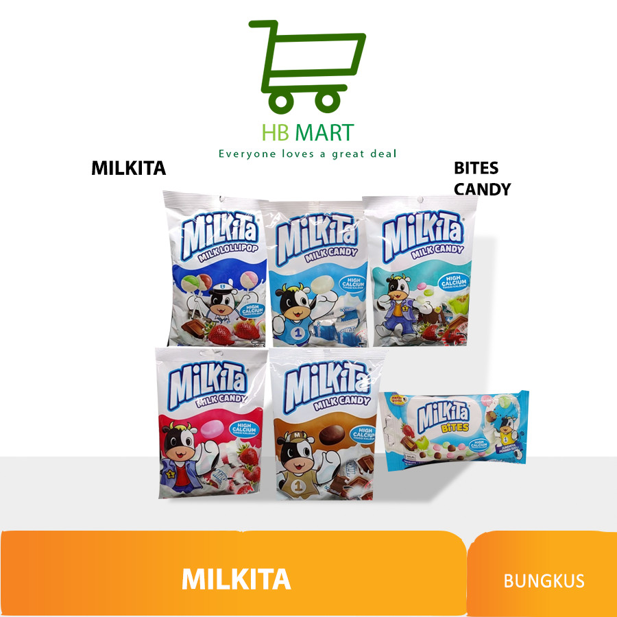 

PERMEN MILKITA - LOLIPOP / MILK / ASSORTED MILK / STRAWBERRY / CHOCOLATE CANDY / MILKITA BITES