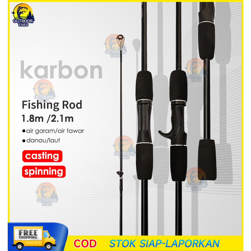 Joran 1.65M 1.8M 2.1M 2.4M Casting Fishing Rod Joran Casting,joran Kolam Ikan Mas,joran Murah Cuci G