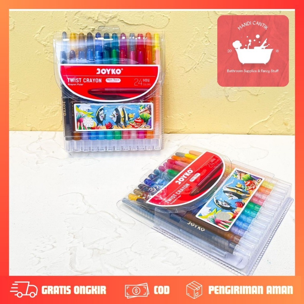 

Krayon Putar Mini Twist Crayon 24 pcs Joyko TWCR Crayon Warna Joyko 24 pcs Alat Mewarnai Menggambar / Krayon putar