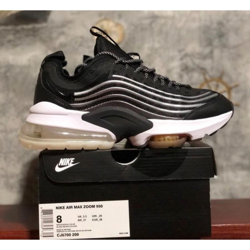 Sepatu Airmax Zoom 950 Black White BNIB - Sneakers Pria - Sneakers Wanita - Sneakers Unisex