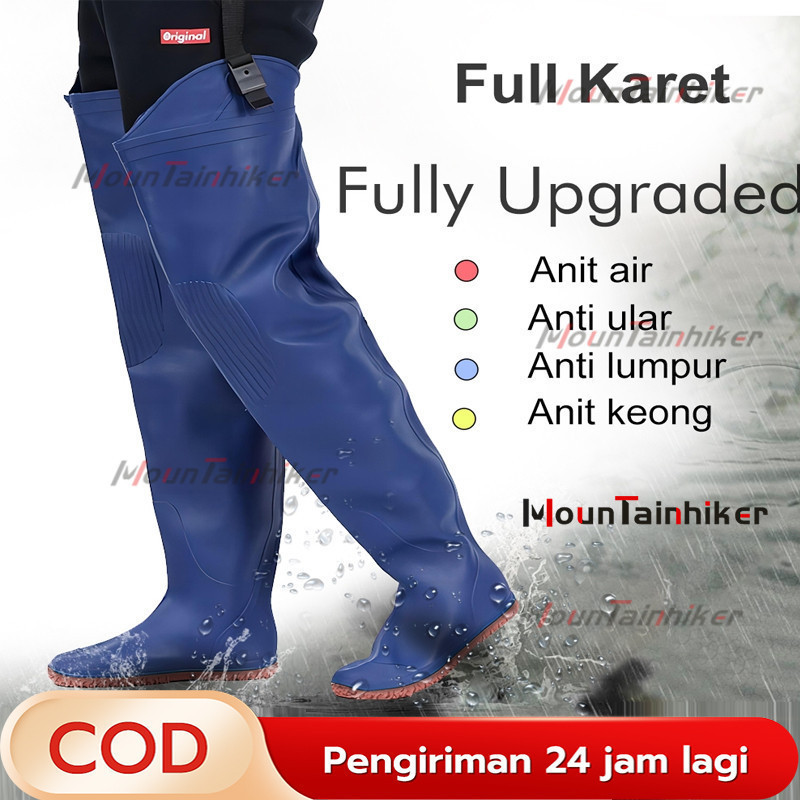 Sepatu Boot Petani Sawah Panjang Anti Keong Dan Tahan Air Full Karet  Sepatu Boot Anti Air Hujan/Boo