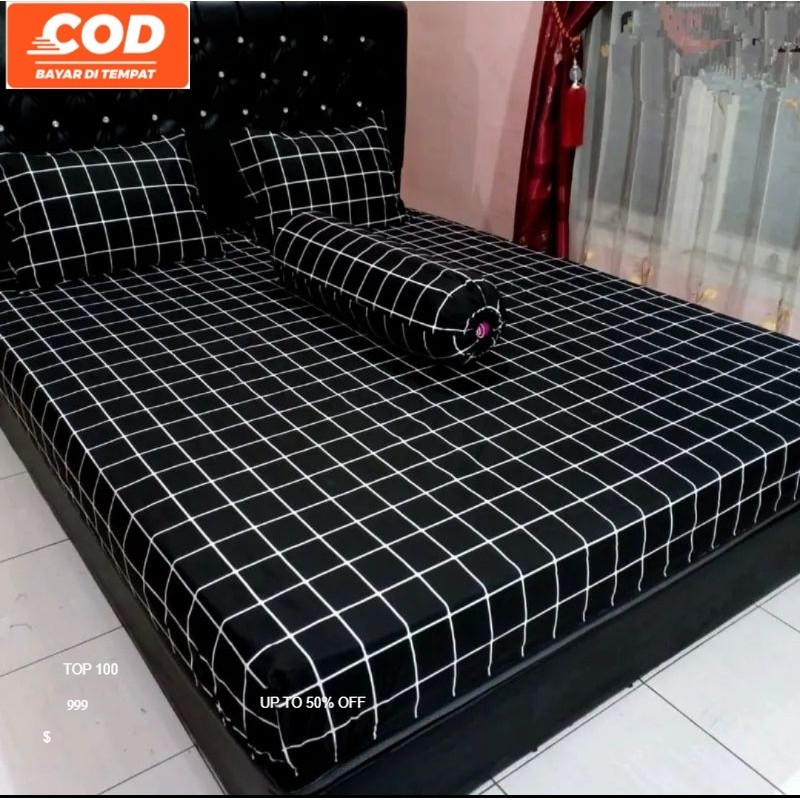 sprei kotak kotak | sprei kotak | sprei homemade | sprei kotak aesthetic | sprei single | sprei sing