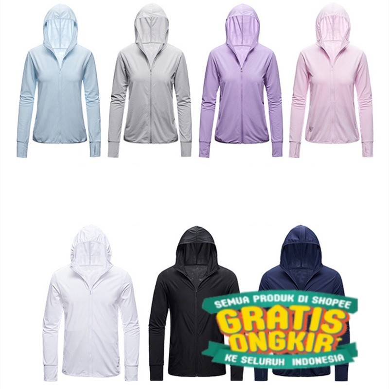 

Jaket mesh hoodie UV protection olahraga JPS Women/ ZUMA AEROBIK LANTAI