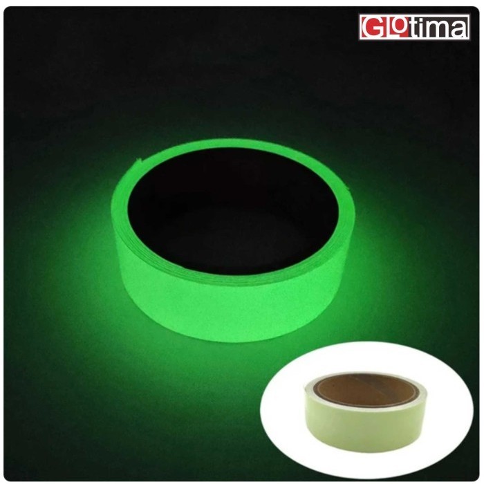 

Lakban Isolasi Solasi Selotip Fosfor Glow In The Dark Luminous Tape - Hijau, 3 meter x 15mm