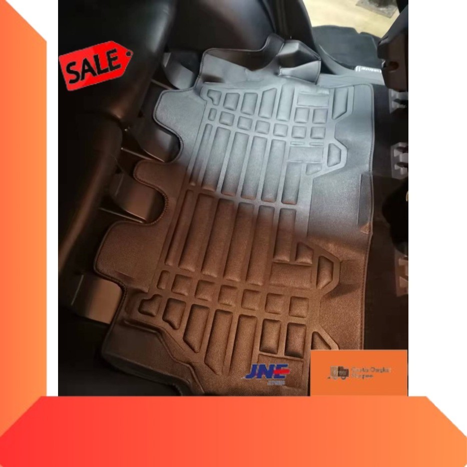 ✨BISA COD✨ -Karpet Mobil 5D Premium Toyota Rush/Terios 2 Baris - Hitam, 3baris