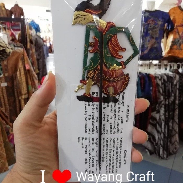 

Souvenir miniatur pembatas buku wayang kulit